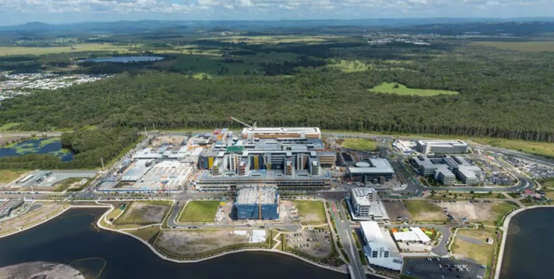 Aerial photo of sunshine coast university hospital