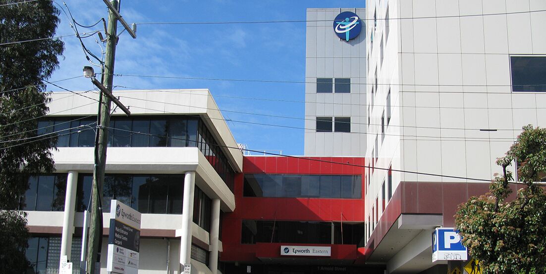 Exterior photo of epworth hospital building