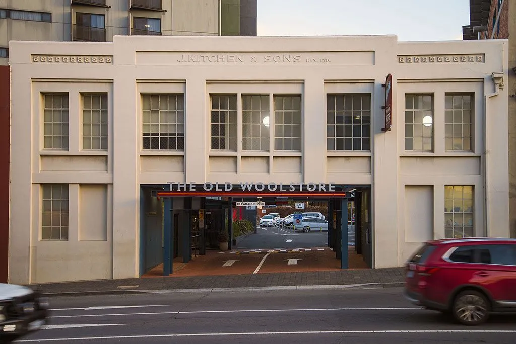 exterior shot of the old woolstore building