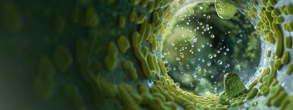 Close up of biofilm