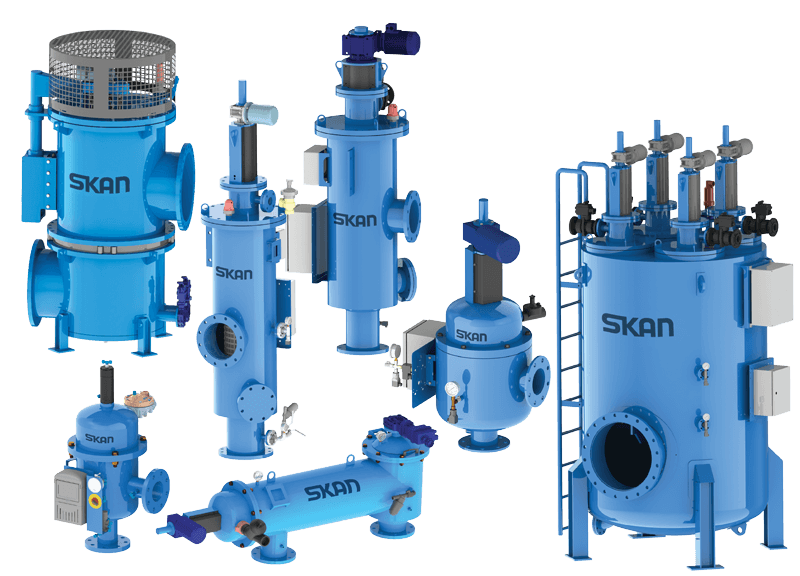 3D renders of Skan FMA self-cleaning screen filters