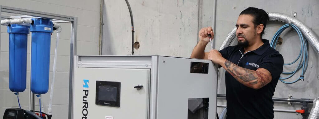 Celebrating-our-people_Aus-Made-Week_Banner Southland Filtration design engineer working on the PuROtherm Micro
