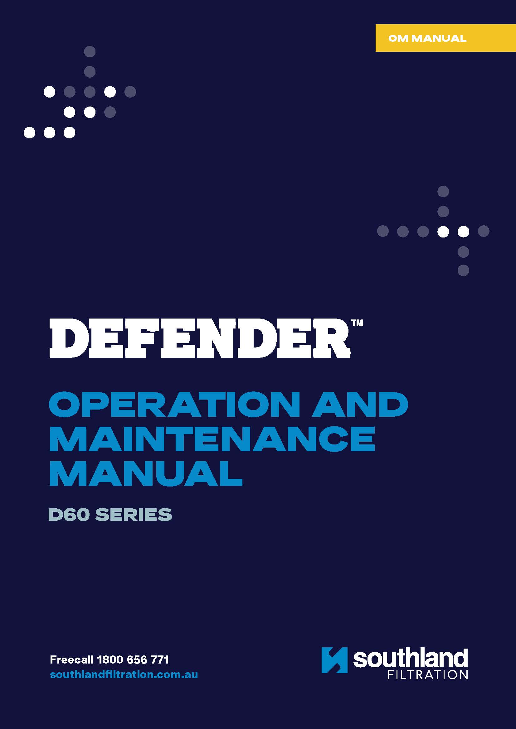 Front cover of D60 Defender manual