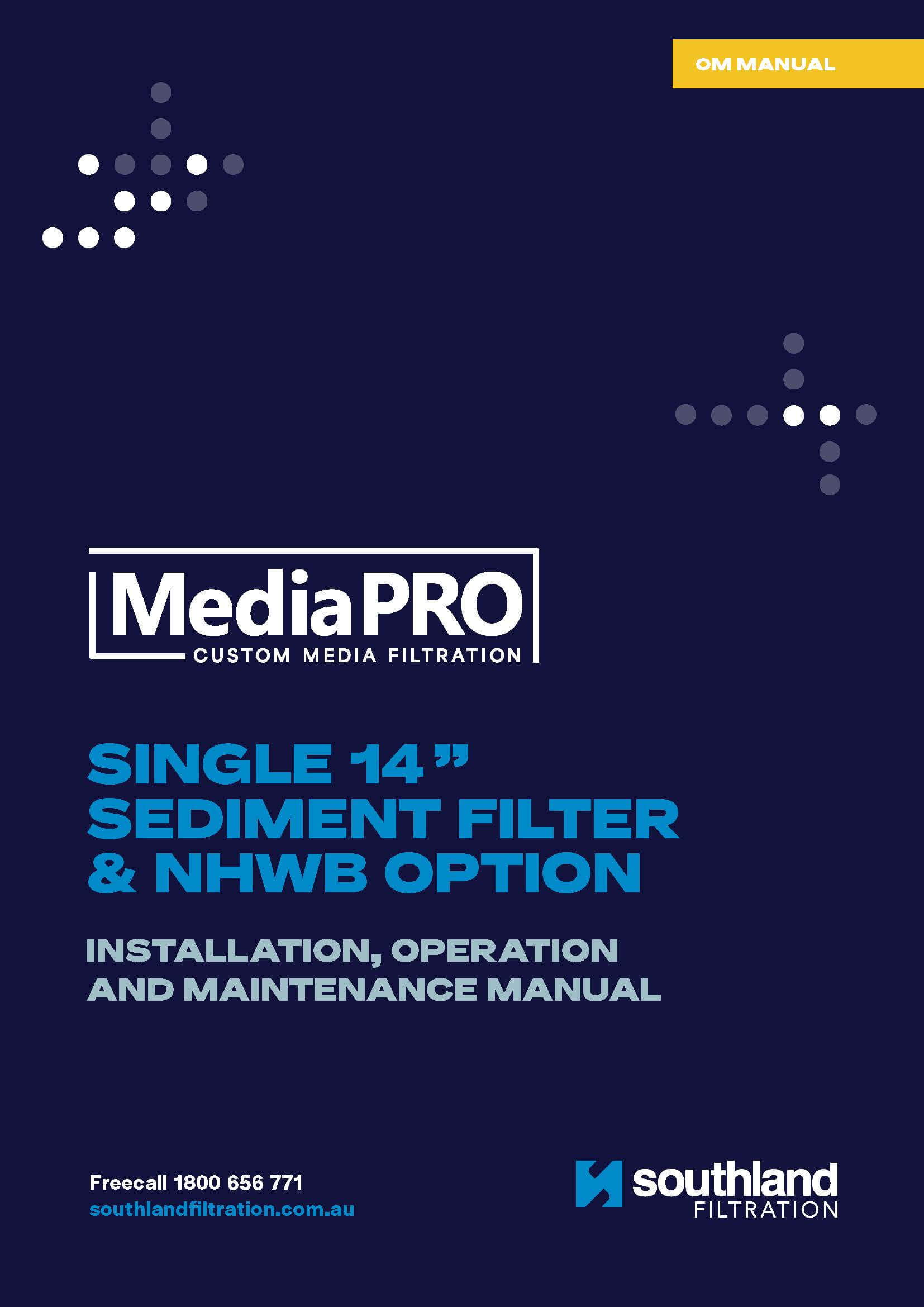 MediaPRO Manual Sediment Filter S14 Series + NHWB opt.