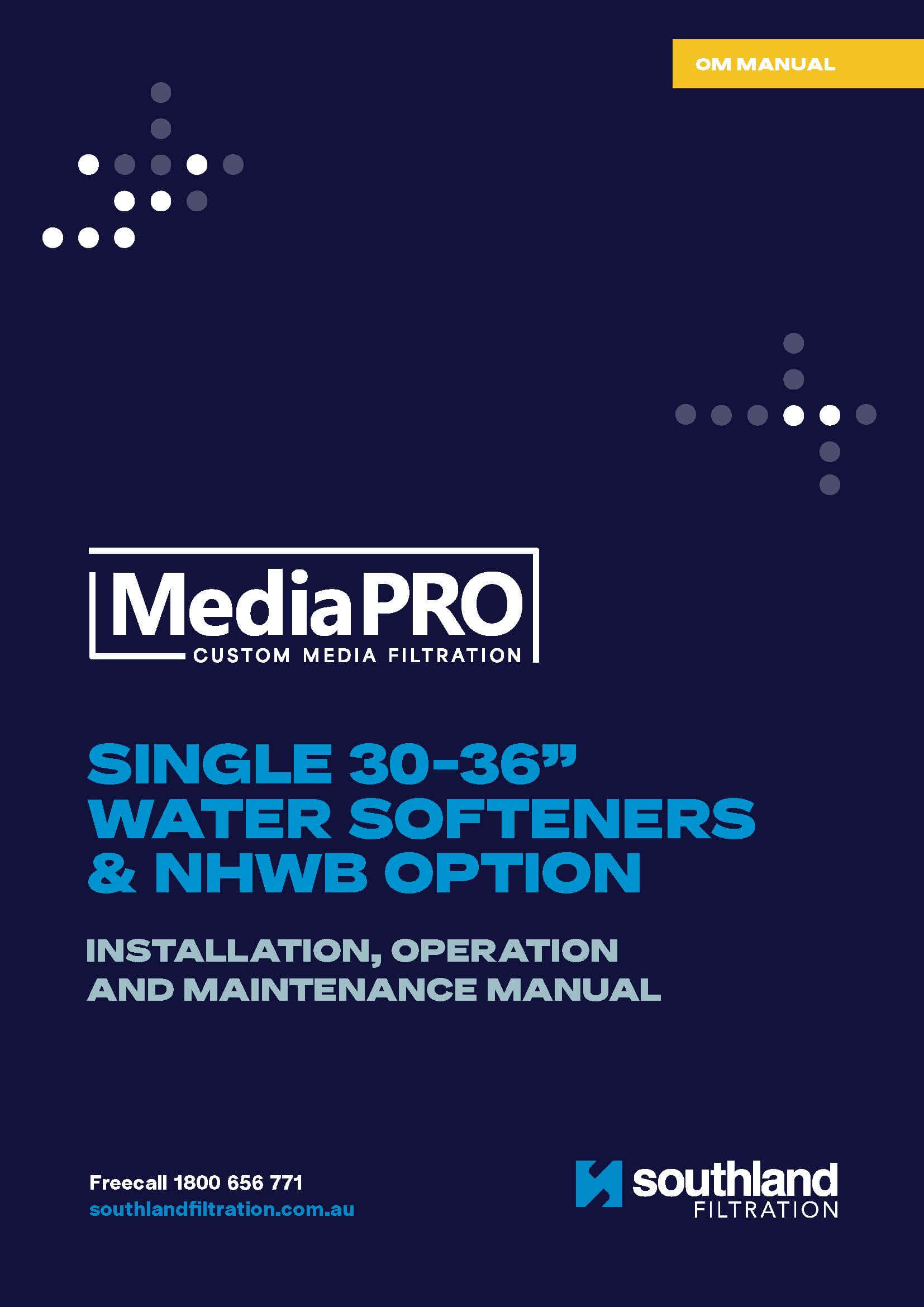 MediaPRO Manual Water Softener S30-S36 + NHWB Series