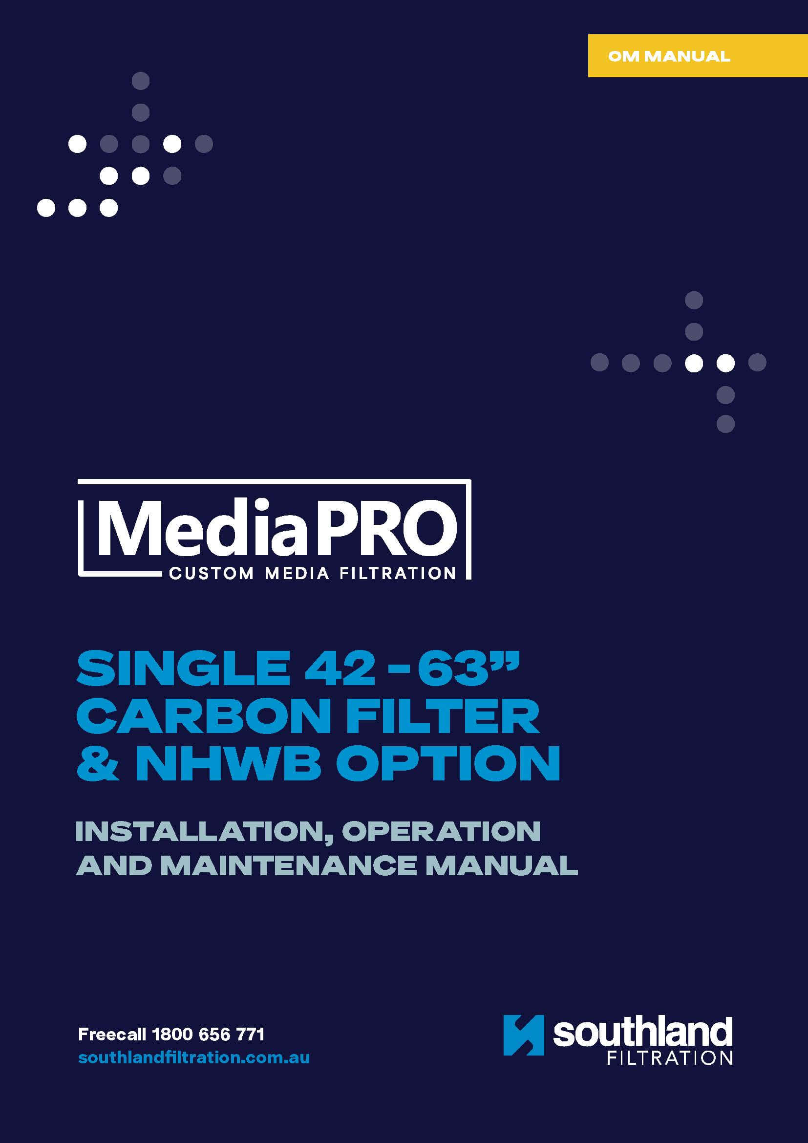 MediaPRO Manual Carbon Filter S42 - S63 Series + NHWB opt.