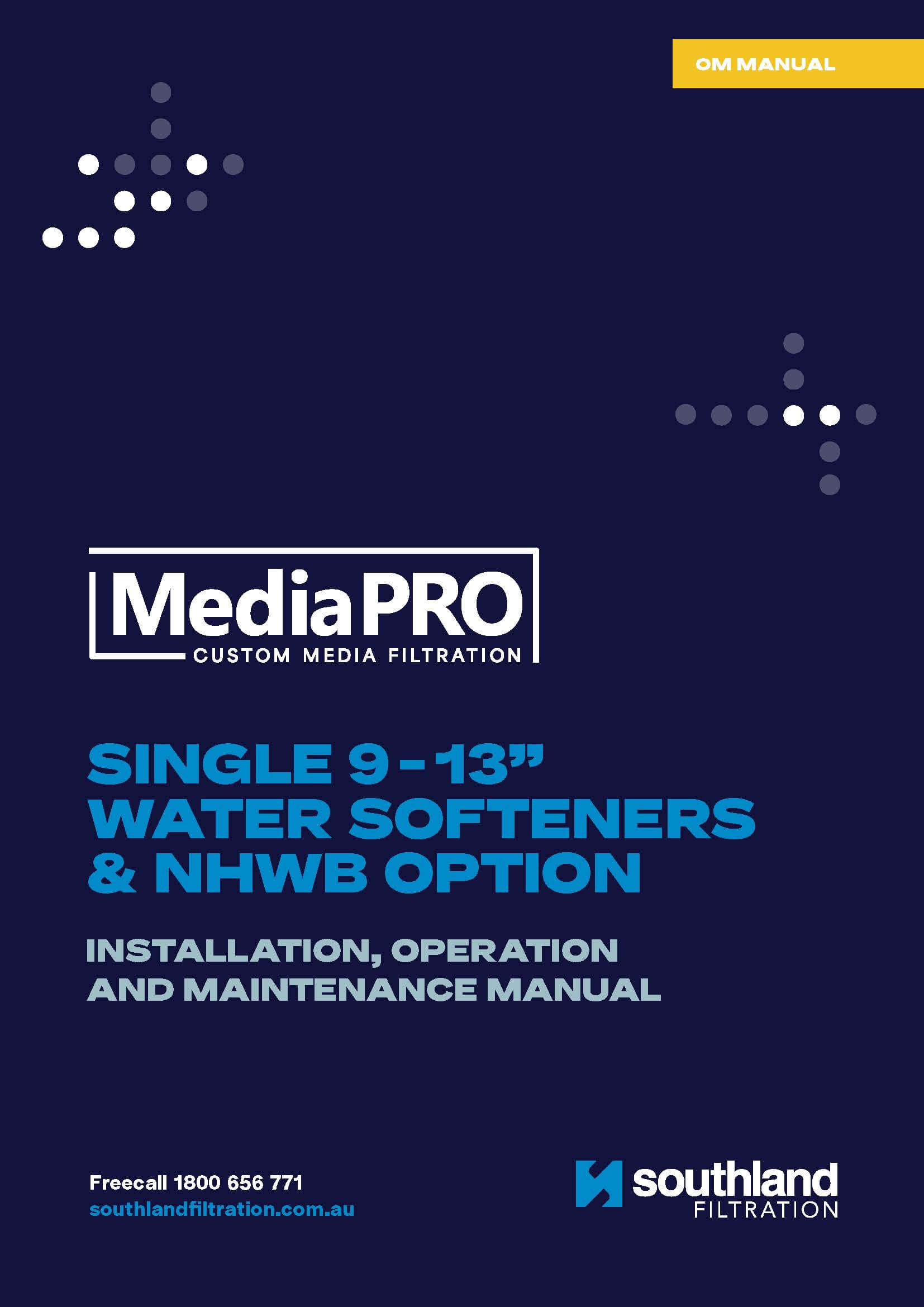 MediaPRO Manual Water Softener S9-S13 Series + NHWB opt.