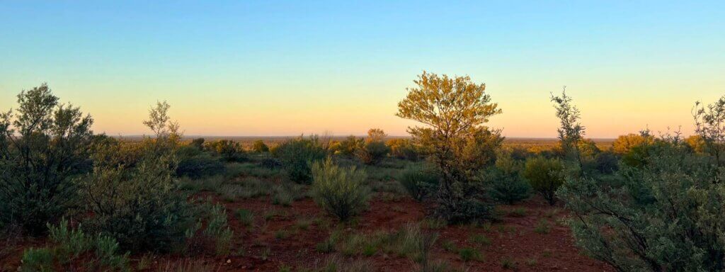 Wide shot sunrise Moama