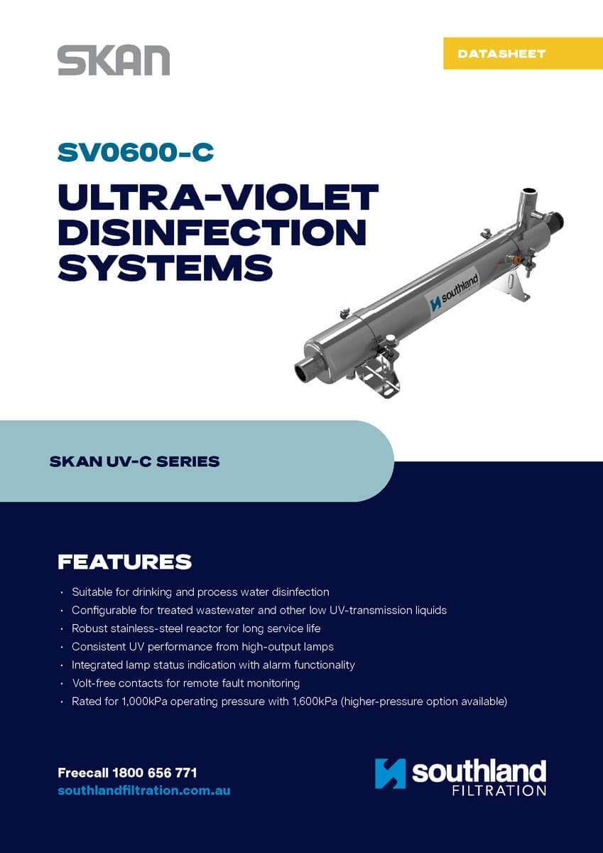 SKAN UV C Series front page of data sheets