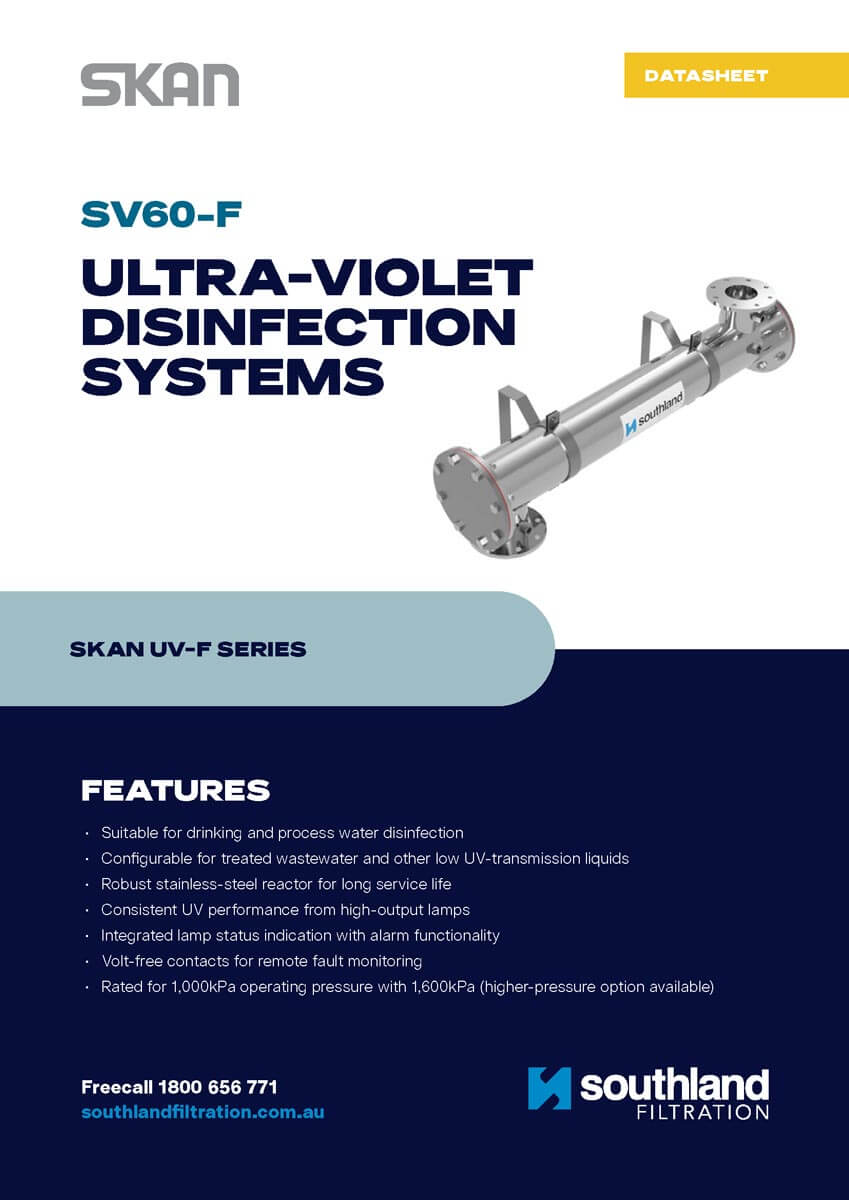 SKAN UV F Series front page of data sheets